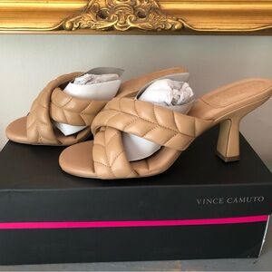 Vince Camuto size 7, Great Condition-sandstone heels.